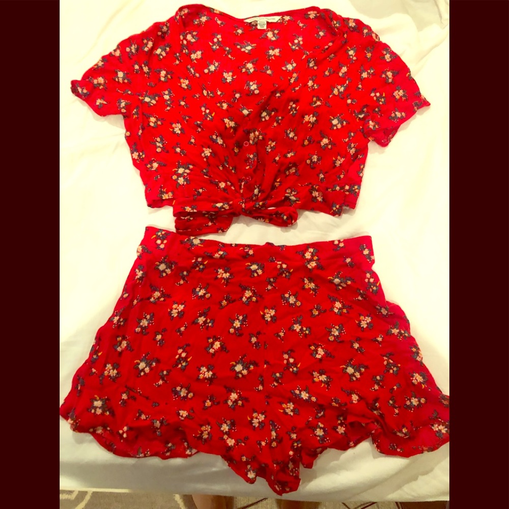 Two- Piece Crop Top Set